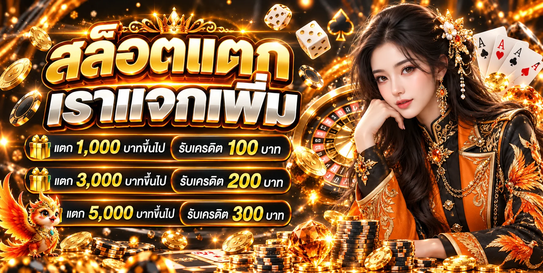 แบนเนอร์สล็อตออนไลน์ BOOM369 โทนส้มดำ